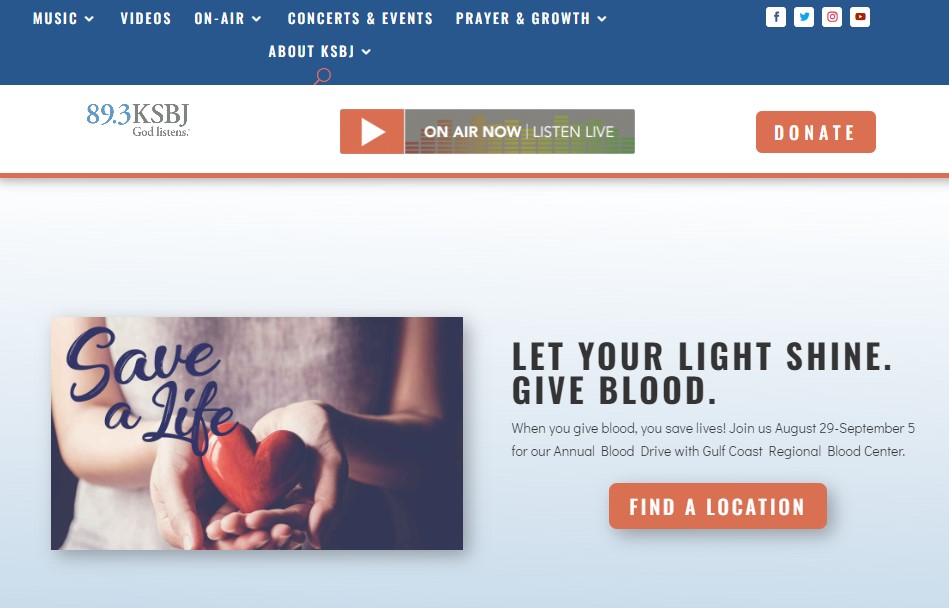 KSBJ Radio home page