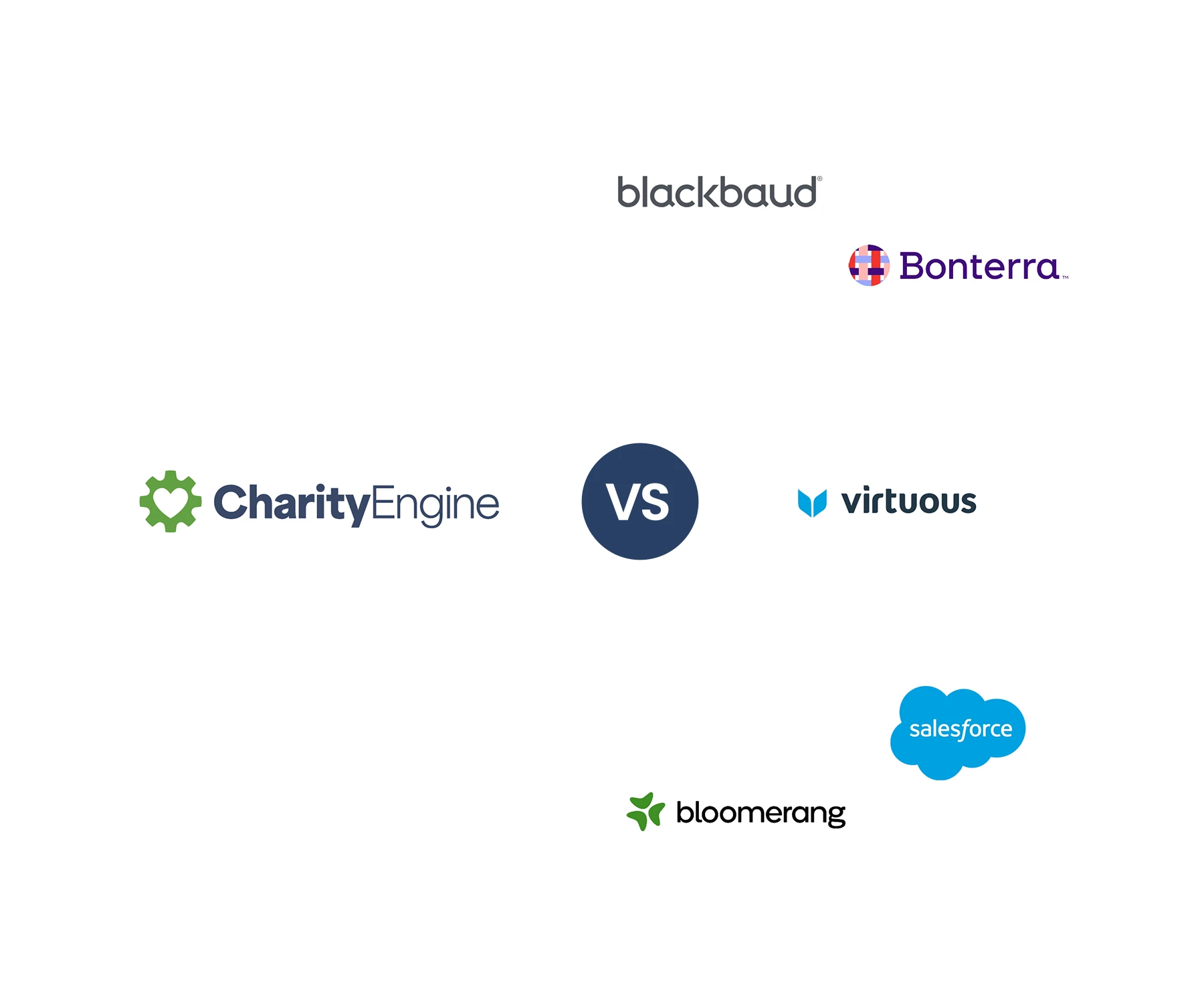 CharityEngine vs Competitors logos
